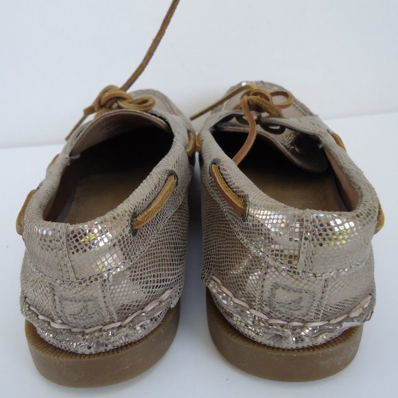 Sperry Women's Sneakers in Shimmering Gold and Tan - Picture 7 of 12